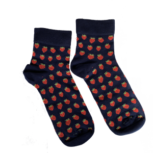 mansikka puuvillasukat sininen